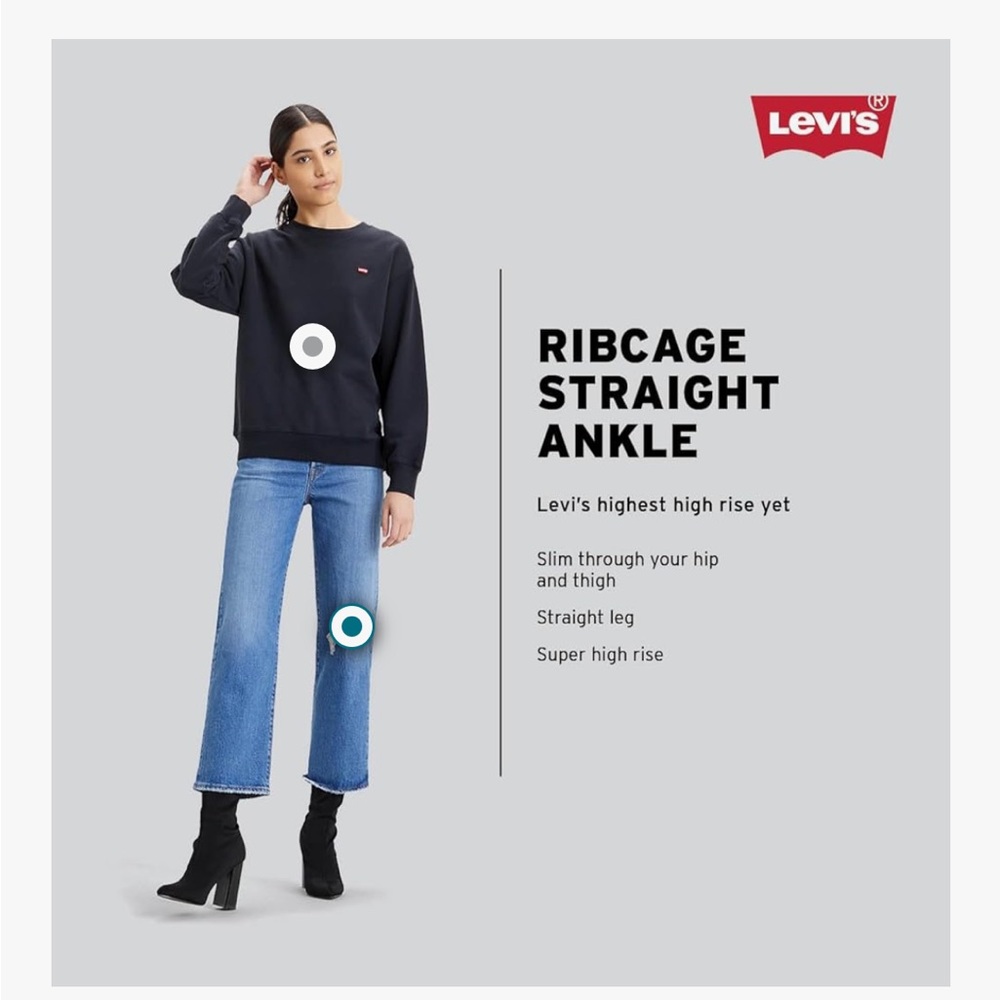 Levi's Women's Ribcage Straight Ankle Jeans - Classic Blue